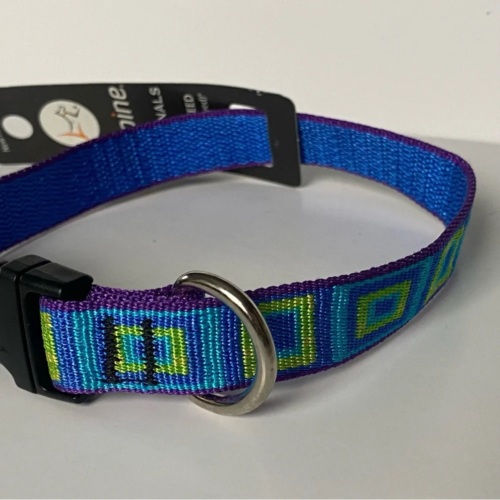Lupine Dog Adjustable Collar 9 to 14 inch Blue Green New NWT Girl Boy Small Dog